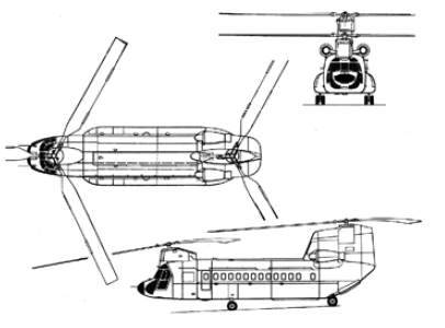 234是公司(原波音·伏托耳公司)在双旋翼纵列式军用直升机ch-47"
