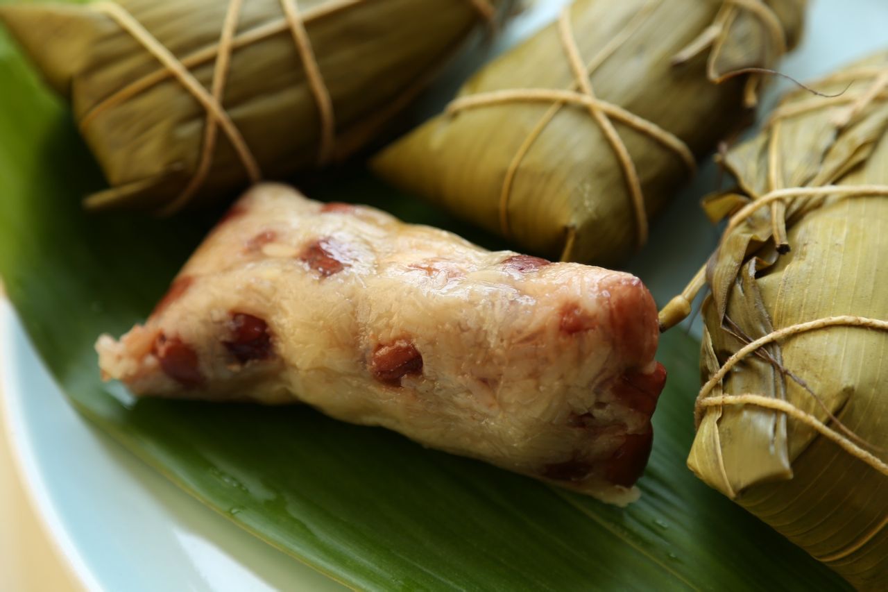 碱水花生猪肉粽