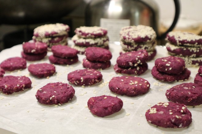 紫薯燕麦糯米饼