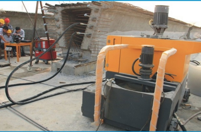  p>孔道压浆:通常是指用水泥净浆,掺入外添加剂,压浆前先用压力清水