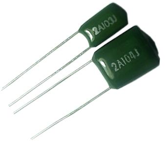  p>涤纶电容(polyester capacitor)是指用两片金属箔做电极,夹在极薄