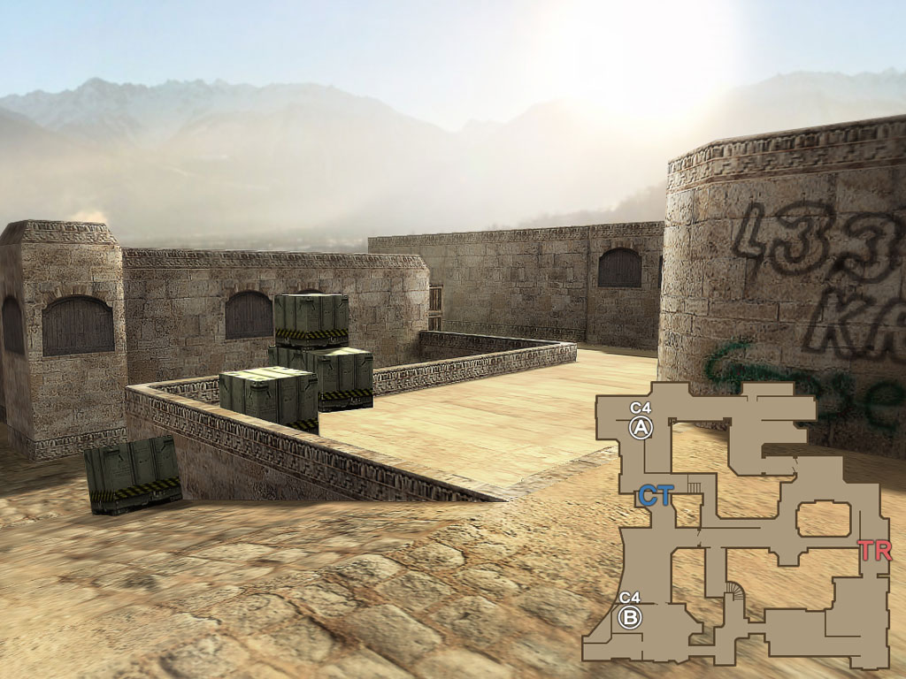 的一张游戏地图,也是迄今为止cs中最出名的一张地图,为官方比赛(如wcg