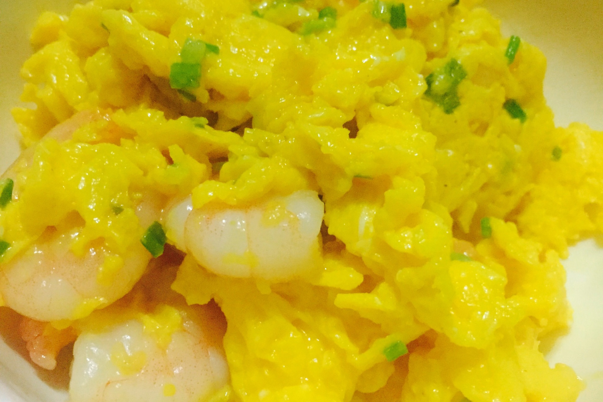 双色滑蛋烧虾仁