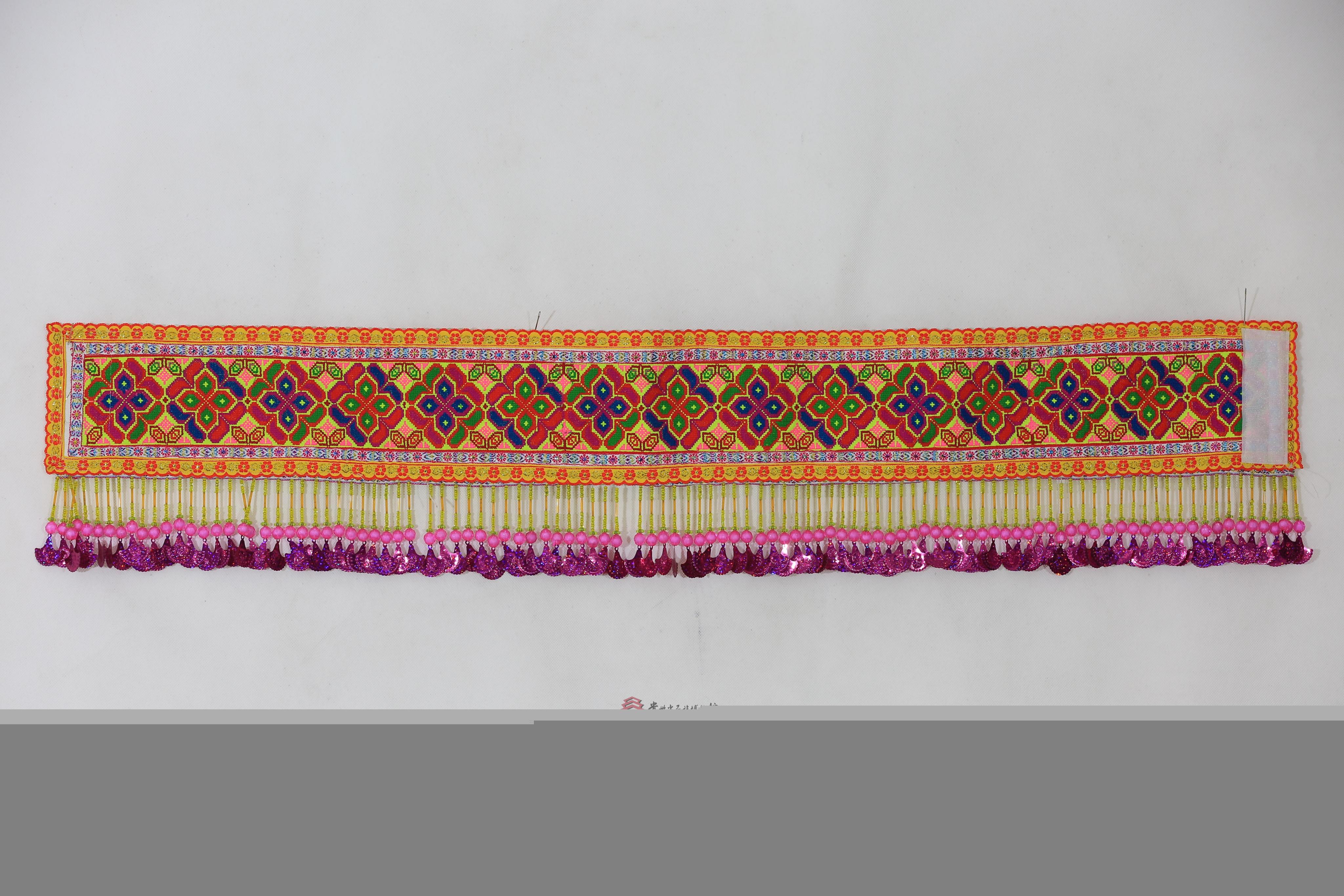 当代遵义苗族挑花几何纹腰带