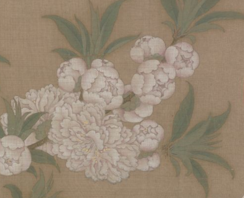 宋扇面画《碧桃图》