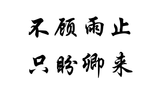 不顾雨止，只盼卿来_百度百科