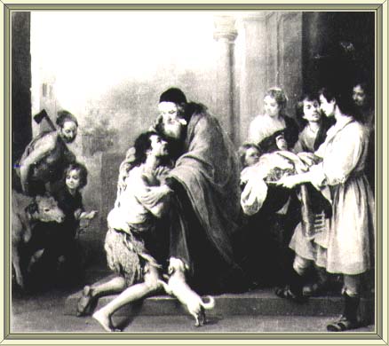 伦勃朗画浪子回家