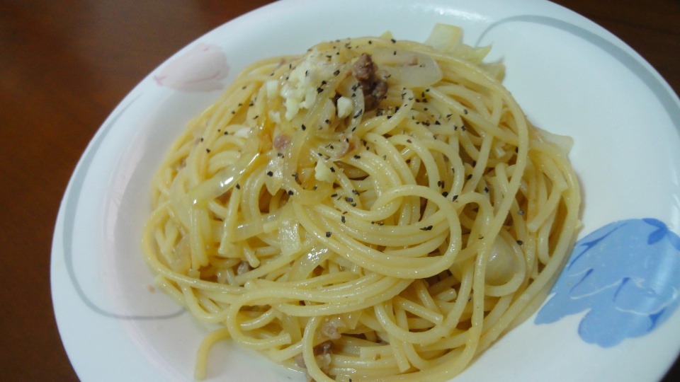蒜香肉末意大利面