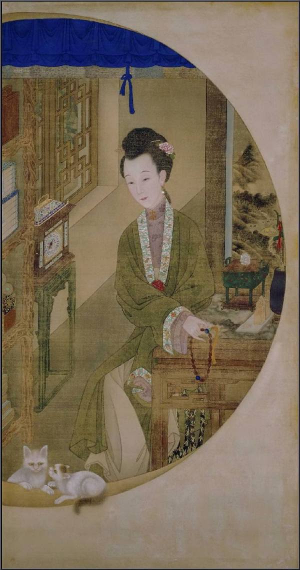 胤禛美人图（清代绢本绘画）_百度百科