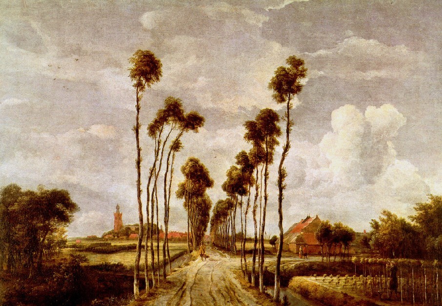 霍贝玛画树间小道