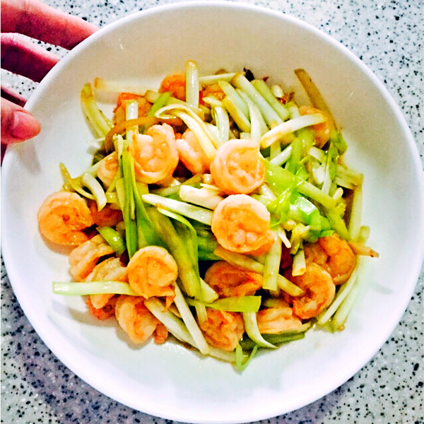 虾仁炒韭黄