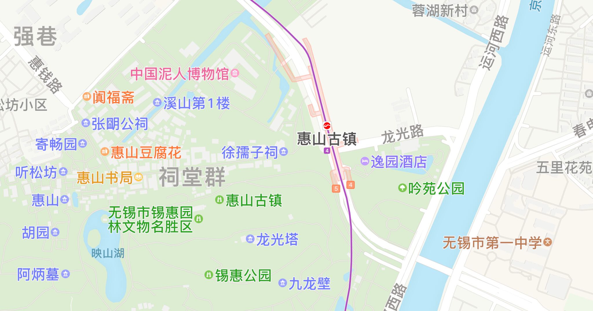 惠山古镇站(huishan ancient town station),位于中国江苏省无锡市梁