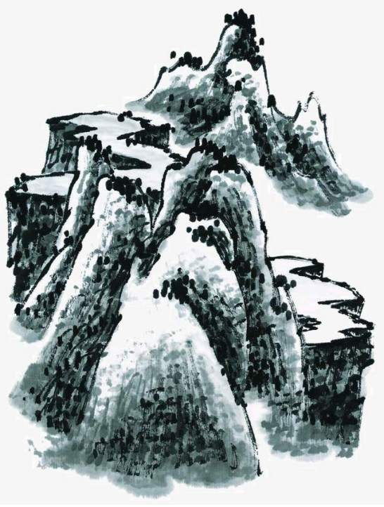 一种国画画法,古代文人骚客水墨画风景中多出现山石以寄托情思,山石