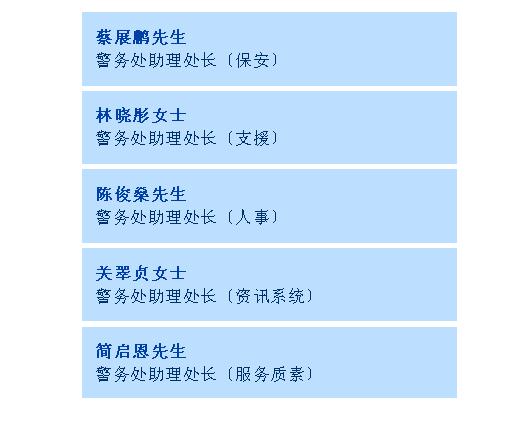 警务处助理处长