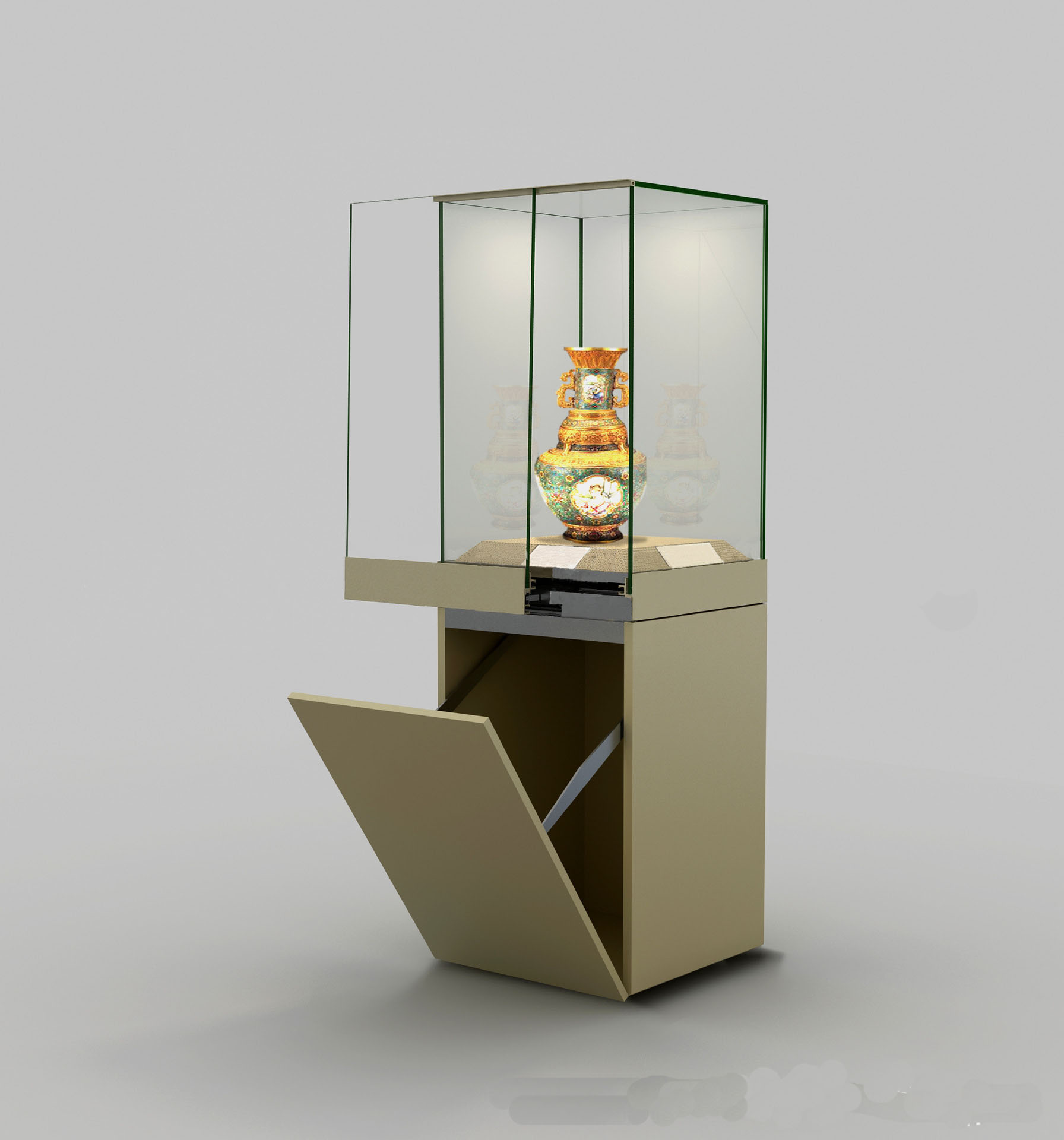  p>用于博物馆文物展览的可移动智能展柜 /p>