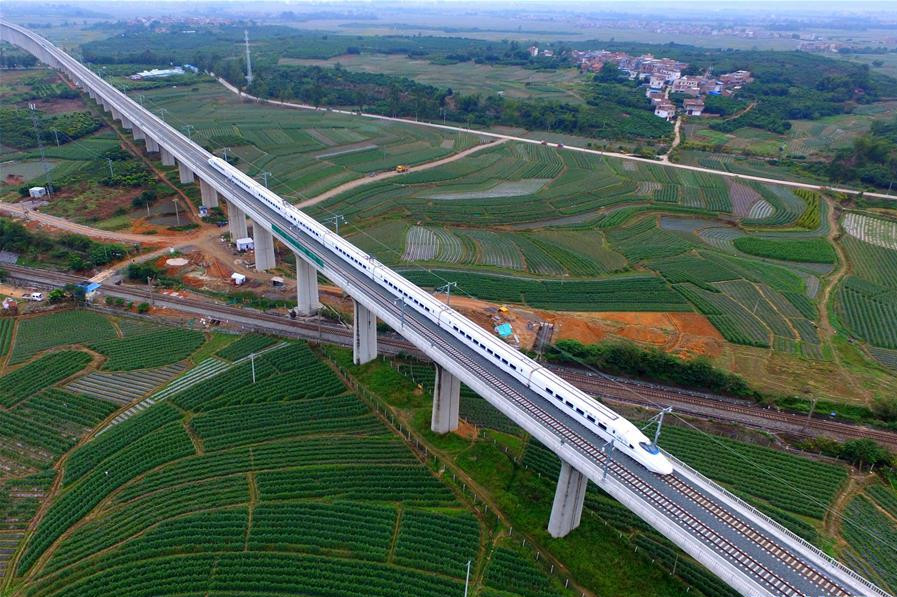  p>南昆高速铁路(nanning-kunming high-speed railway),简称南昆高铁