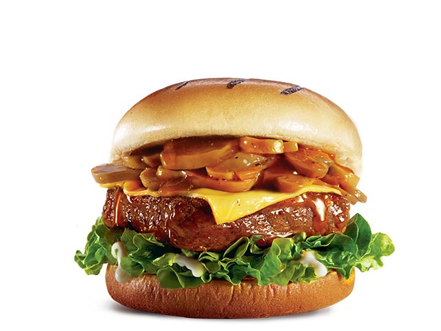  p>蜜汁烤牛排堡是一道西方菜品,主料为新鲜牛排,生菜,汉堡等. /p>