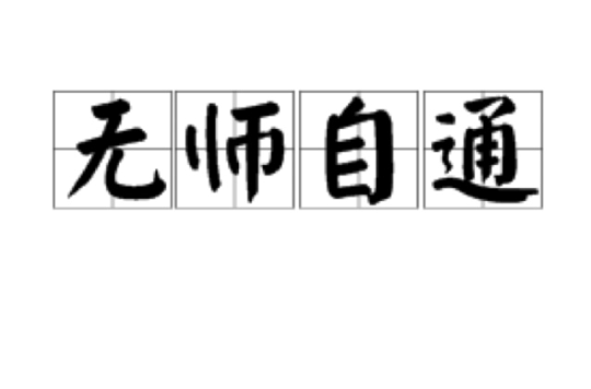 汉语成语,拼音是wú shī zì tōng,意思是指没有经过老师或者其他人