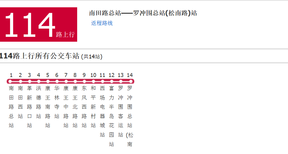 广州公交114路