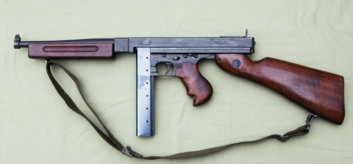 美国汤普森m1a1式11.43mm冲锋枪