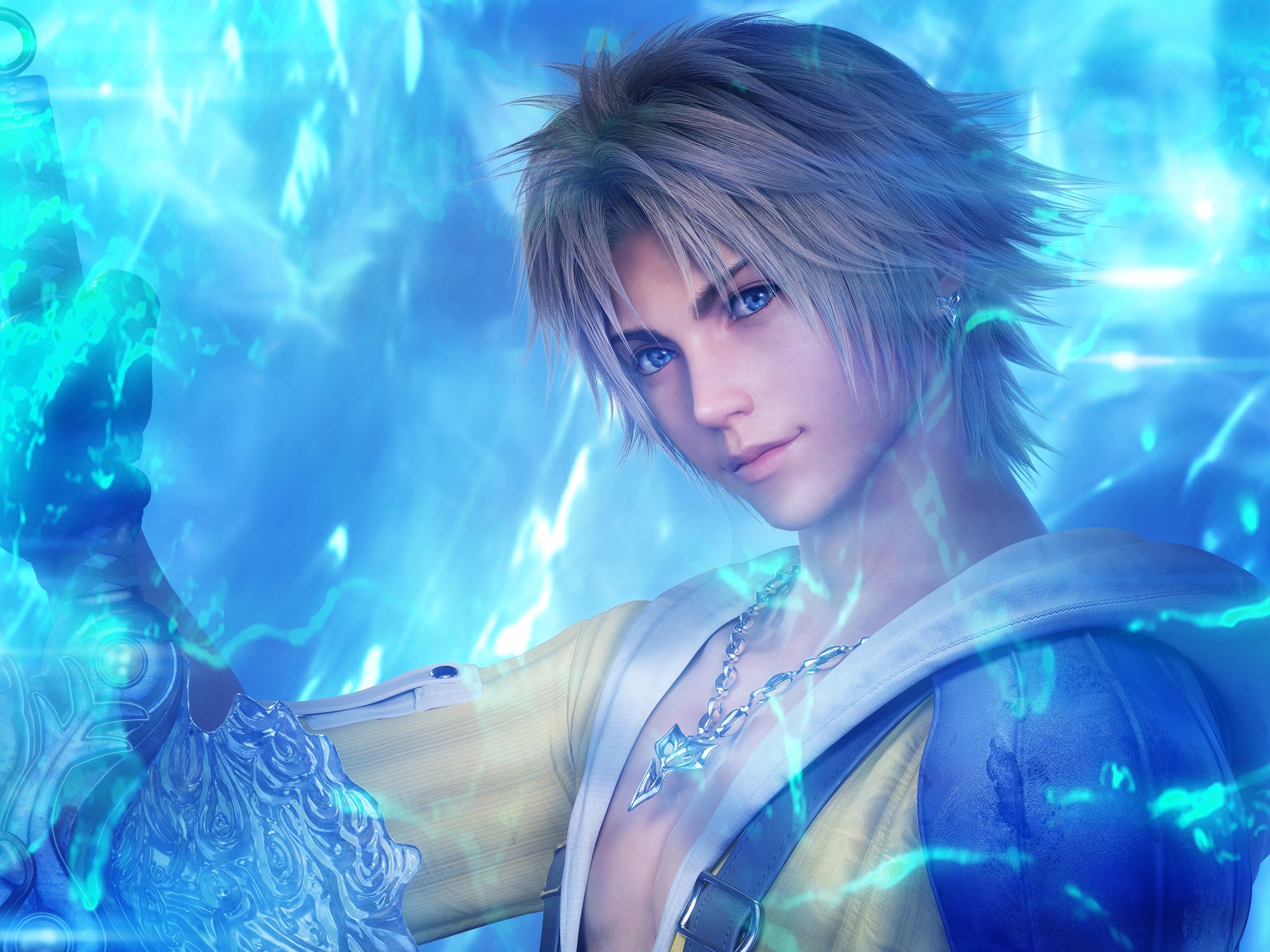 《final fantasy Ⅹ》 i>(最终幻想Ⅹ) /i>中的虚拟角色,男主角