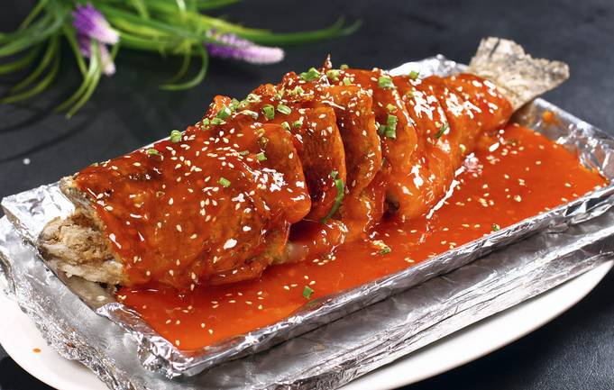 酸甜五柳酱淋鲈鱼