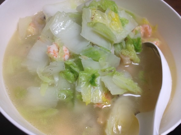 白菜鲜虾汤