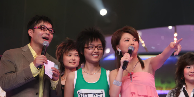 《超级女声》节目现场照