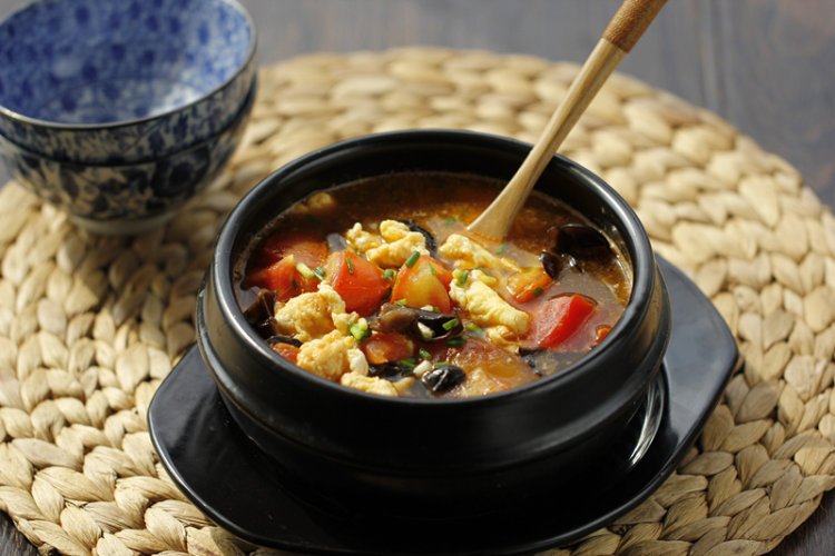 番茄木耳鸡蛋汤