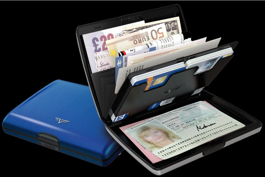 德国tru virtu卡之翼铝制钱包,坚固,时尚,方便,能够保护银行卡,身份证