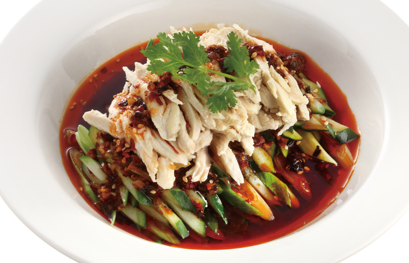 红油鸡丝拌拉皮