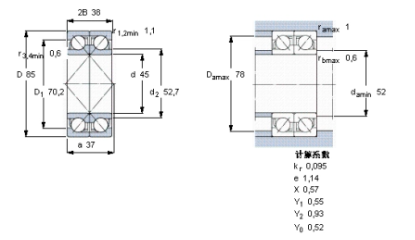 skf 2×7209becbj轴承