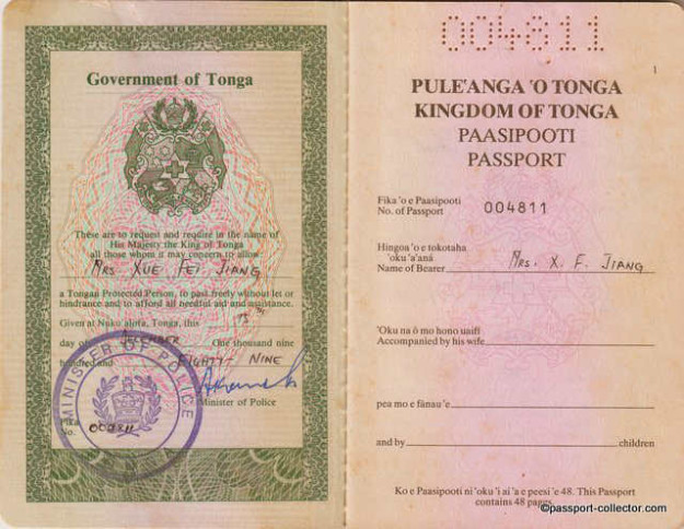 汤加护照