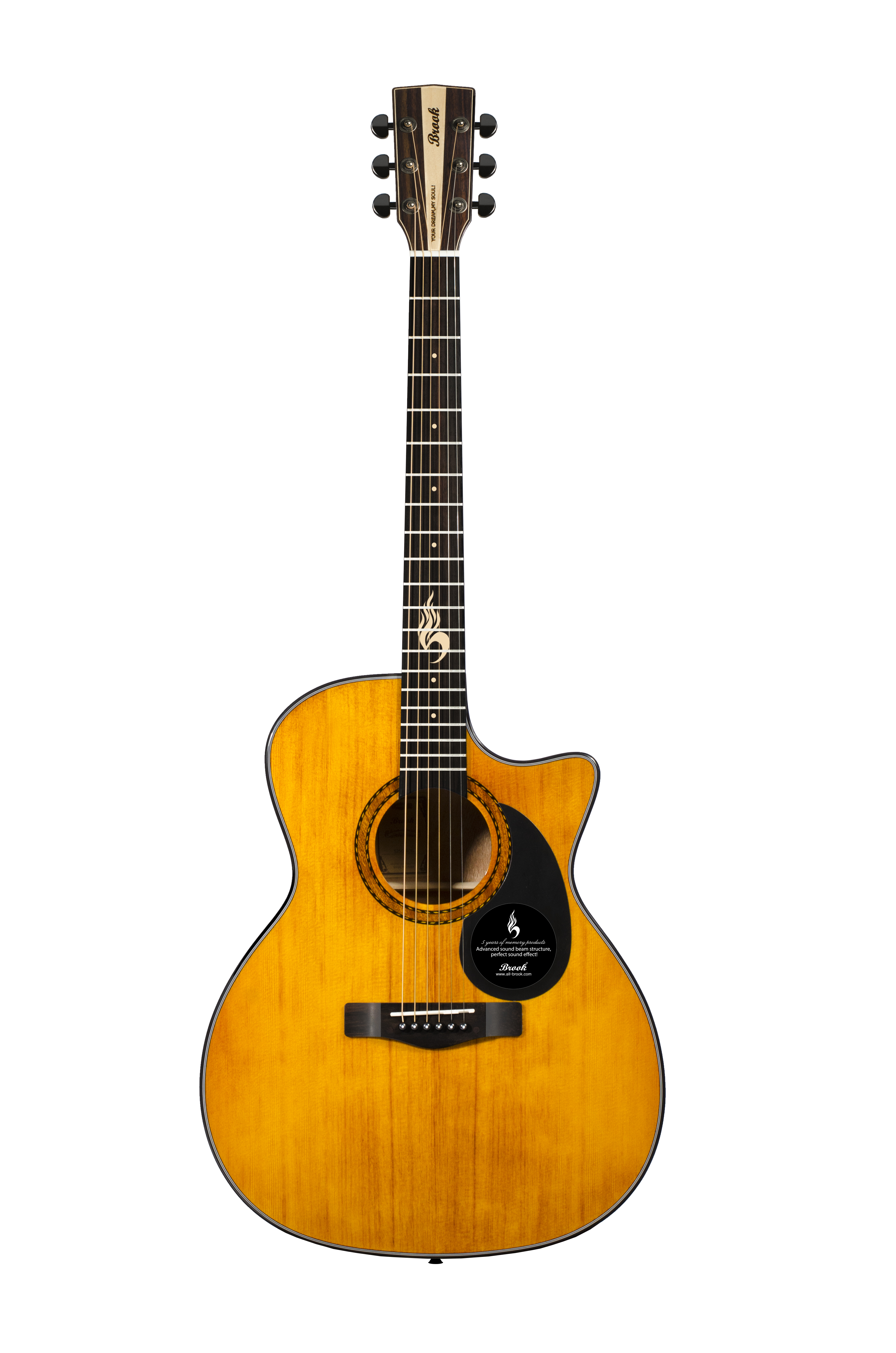  p>民谣吉他(steel-string acoustic guitar,即原声钢弦吉他之意),是