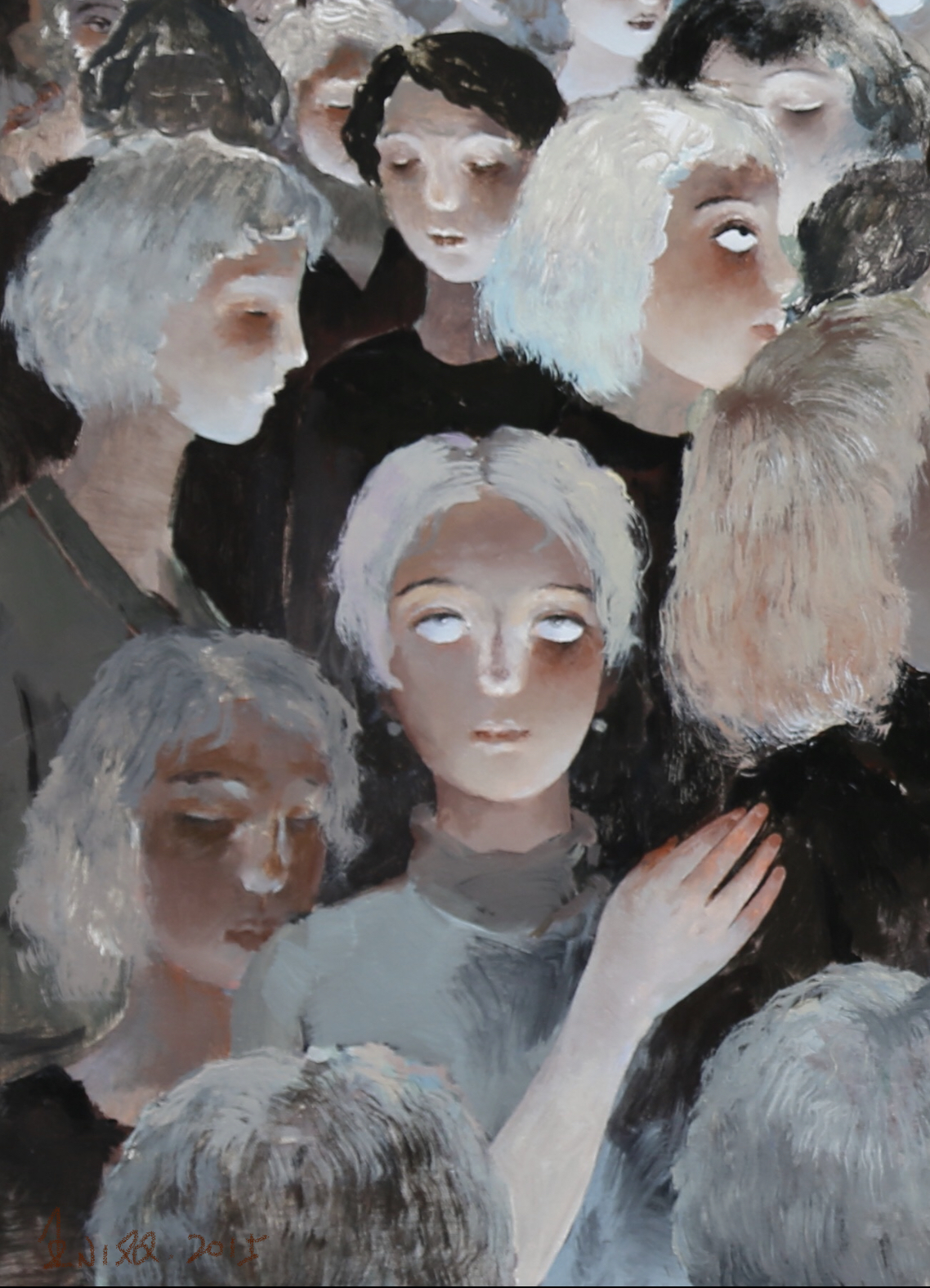  p>《面孔》为王小双于2015年创作的系列绘画作品,共有5幅,作品以