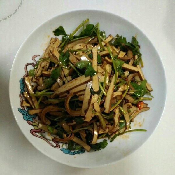 凉拌香菜香干丝