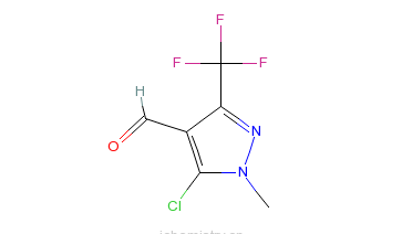 氯-1-甲基-3-(三氟甲基)吡唑-4-羰醛是一种化学物质,分子式为c6h4clf3