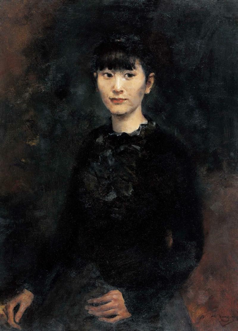 《黑衣女孩》是由中国著名油画大师