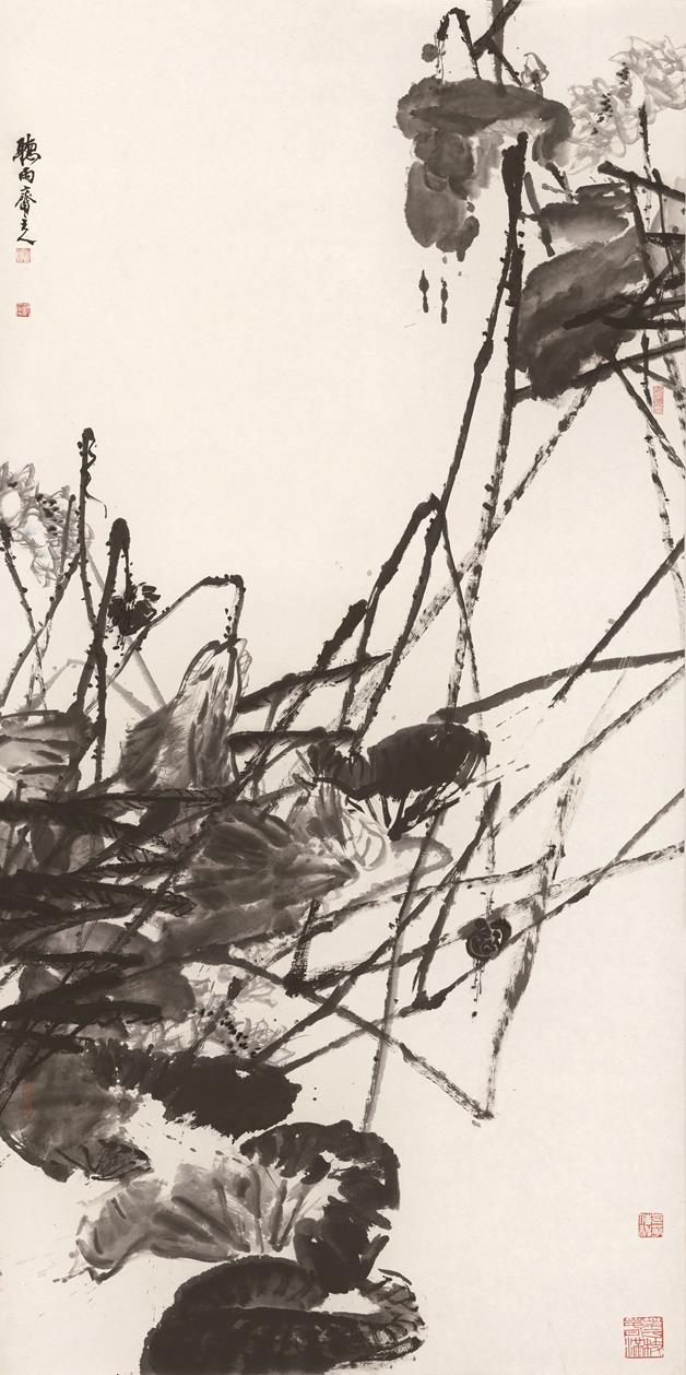  p>《开合任天真》是刘海勇2021年创作的纸本水墨中国画. /p>