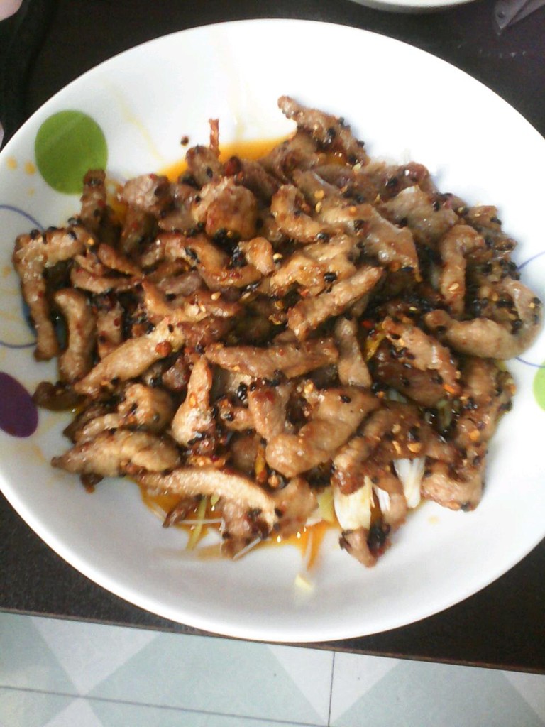 早餐——孜然肉丝