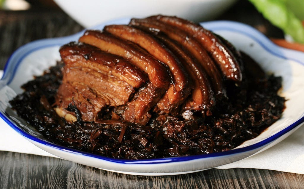 香椿咸菜蒸扣肉