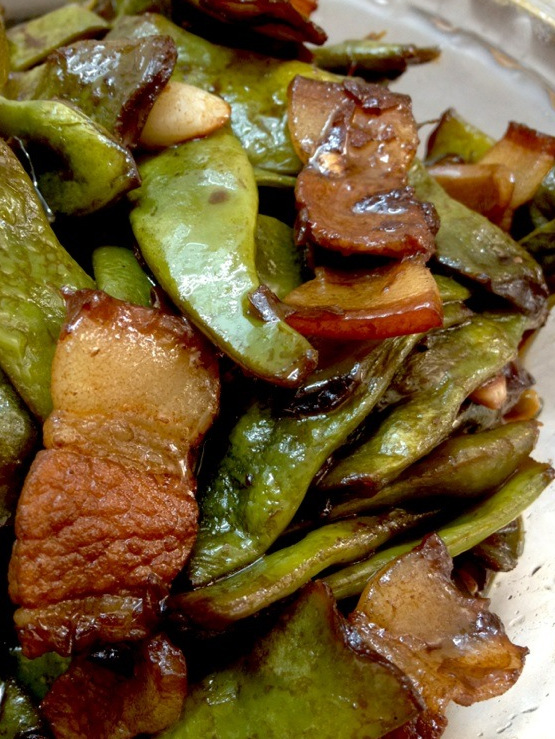 肉片焖扁豆