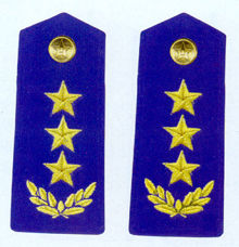  p>空军上将为空军正大军区职军官的主要军衔,也是我军现行军衔制中