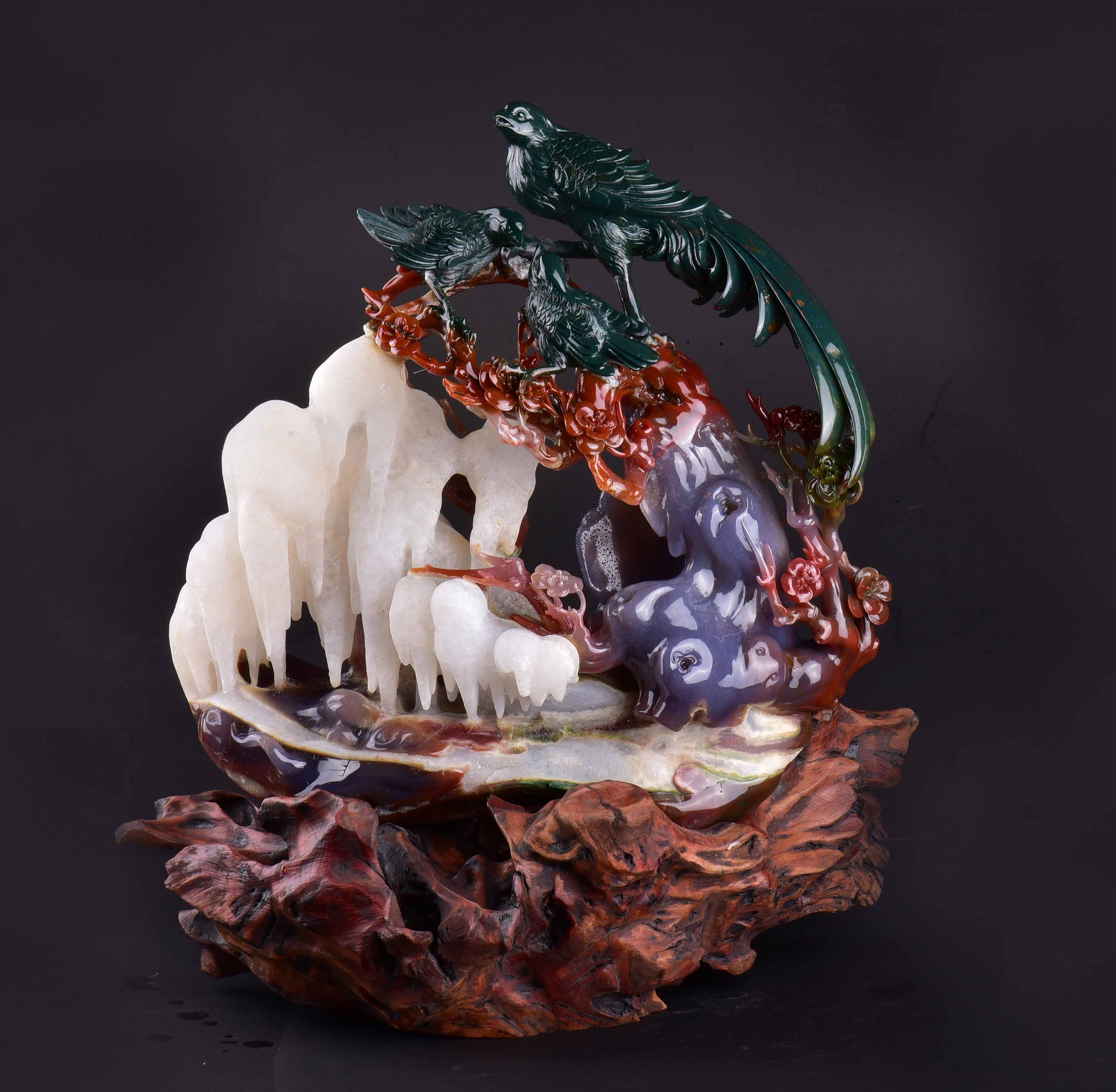 href="#" data-lemmaid="2408139">印度玛瑙 /a>,在同一块玉石上能