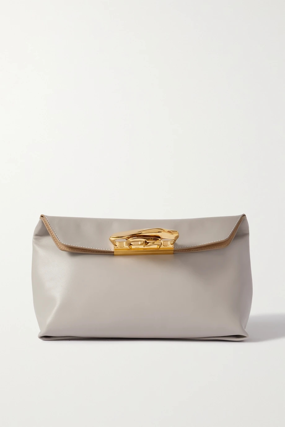 sculptural皮革小袋