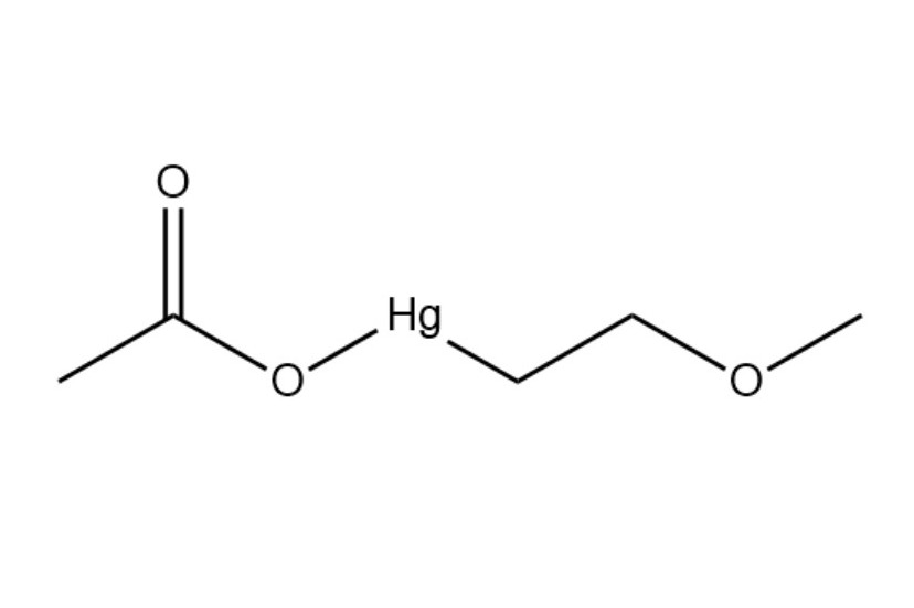  p>乙酸甲氧基乙基汞,是一种有机化合物,化学式为c sub>5 /sub>h sub>