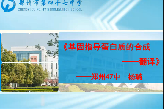 基因指导蛋白质的合成之翻译过程