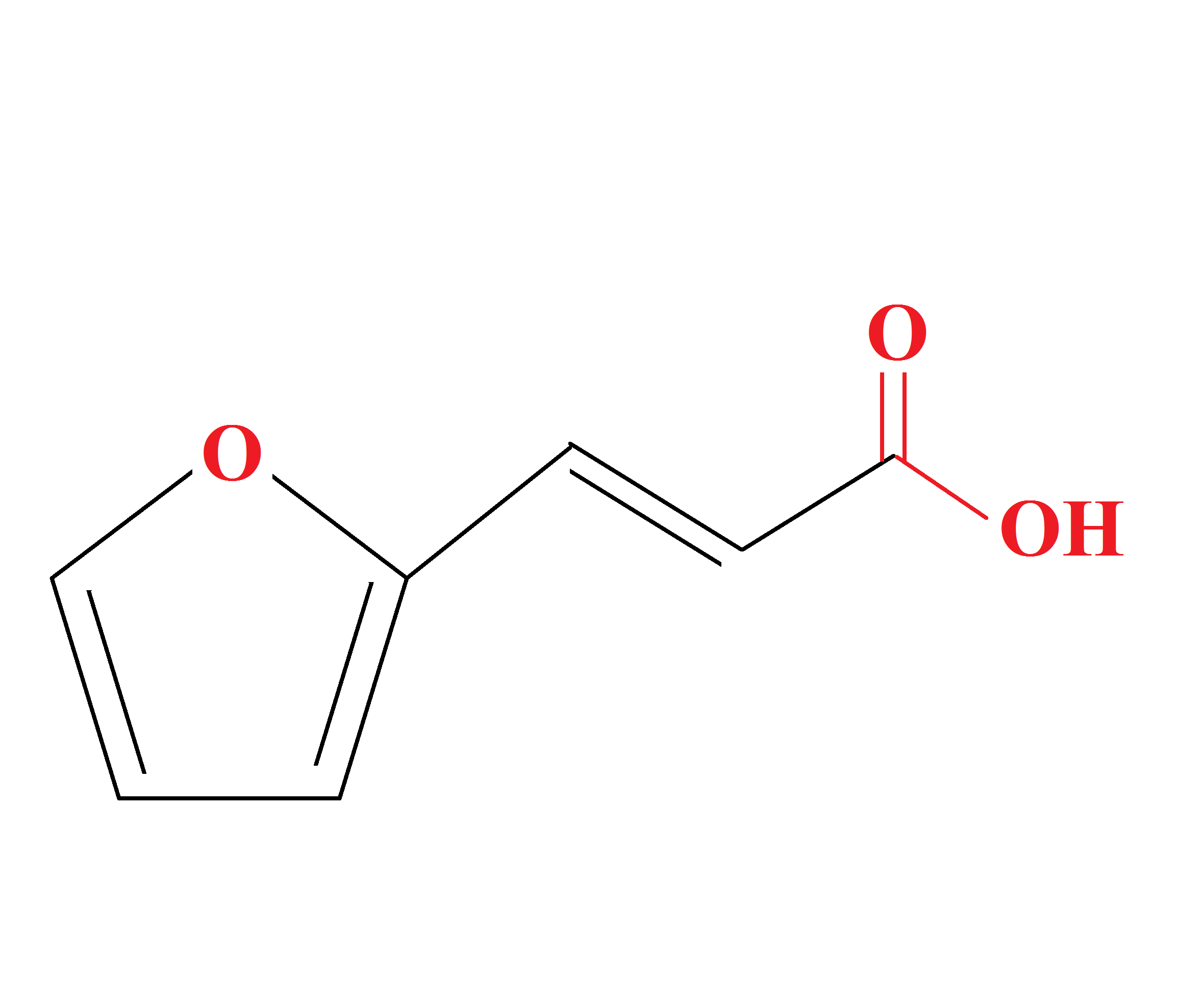 (α-furanacrylic acid),化学品名:3-(2-呋喃基)-2-丙烯酸,分子式为c7