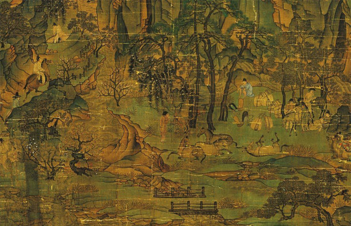 皇幸蜀图》,传为唐代山水画家 a target="_blank" href="/item/李思训