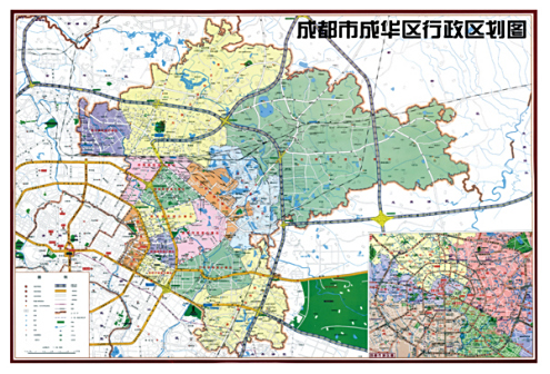 <p>成华区行政区划图
